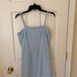 La Hearts Sky Blue Smocked Dress